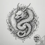 Tattoo design a zodiac animal drawn with a co… – tattoo sketch (№1754949985_0, 11.08.2025 22:06) — tattoovalue.net