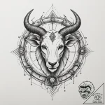 Tattoo sketch a single zodiac symbol outlined… – tattoo sketch (№1754950978_0, 11.08.2025 22:22) — tattoovalue.net