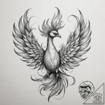 Tattoo design a watercolor phoenix, ethereal… – tattoo sketch (№1754953594_0, 11.08.2025 23:06) — tattoovalue.net