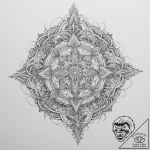 Fractal pattern – tattoo sketch (№1754953993_0, 11.08.2025 23:13) — tattoovalue.net