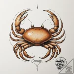 Tattoo design a minimalist cancer crab, its s… – tattoo sketch (№1754954191_0, 11.08.2025 23:16) — tattoovalue.net
