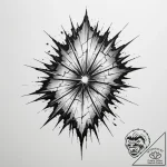 Tattoo design a shattered screen effect with… – tattoo sketch (№1754954388_0, 11.08.2025 23:19) — tattoovalue.net