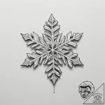 Snowflake – tattoo sketch (№1754954989_0, 11.08.2025 23:29) — tattoovalue.net