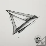 Paper airplane, tattoo sketch design, new sch… – tattoo sketch (№1754955186_0, 11.08.2025 23:33) — tattoovalue.net