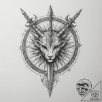Tattoo sketch a zodiac glyph with subtle taro… – tattoo sketch (№1754955793_0, 11.08.2025 23:43) — tattoovalue.net