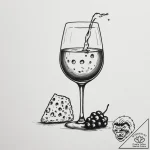 Tattoo design ‘wine glass’ on one, ‘cheese’ o… – tattoo sketch (№1754957591_0, 12.08.2025 00:13) — tattoovalue.net
