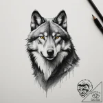 Black wolf – tattoo sketch (№1754958185_0, 12.08.2025 00:23) — tattoovalue.net