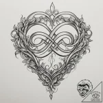 Infinity, artistic tattoo sketch, neo traditi… – tattoo sketch (№1754959770_0, 12.08.2025 00:49) — tattoovalue.net