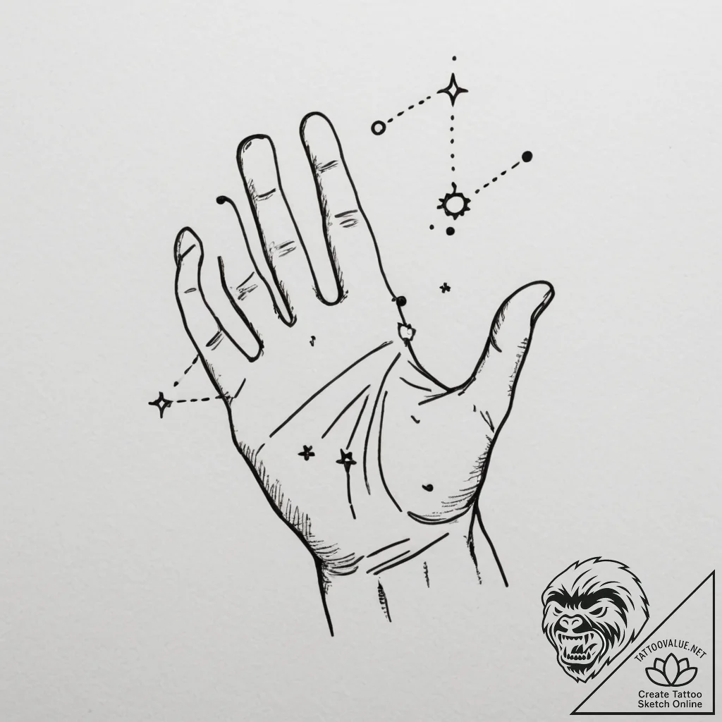 Tattoo design a tiny constellation on the top... - tattoo sketch (№1754960175_0, 12.08.2025 00:56) — tattoovalue.net