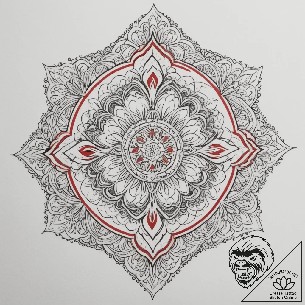Tattoo sketch an abstract geometric pattern c... - tattoo sketch (№1754960577_0, 12.08.2025 01:02) — tattoovalue.net