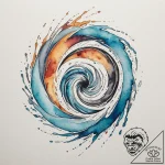 Tattoo design a swirling vortex of water, imm… – tattoo sketch (№1754961579_0, 12.08.2025 01:19) — tattoovalue.net
