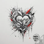 Tattoo sketch a short, abstract poem about lo… – tattoo sketch (№1754963588_0, 12.08.2025 01:53) — tattoovalue.net