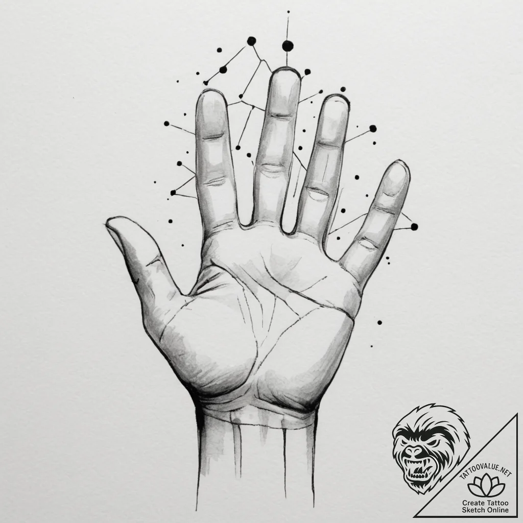 Tattoo design a tiny constellation on the top... - tattoo sketch (№1754968624_0, 12.08.2025 03:17) — tattoovalue.net