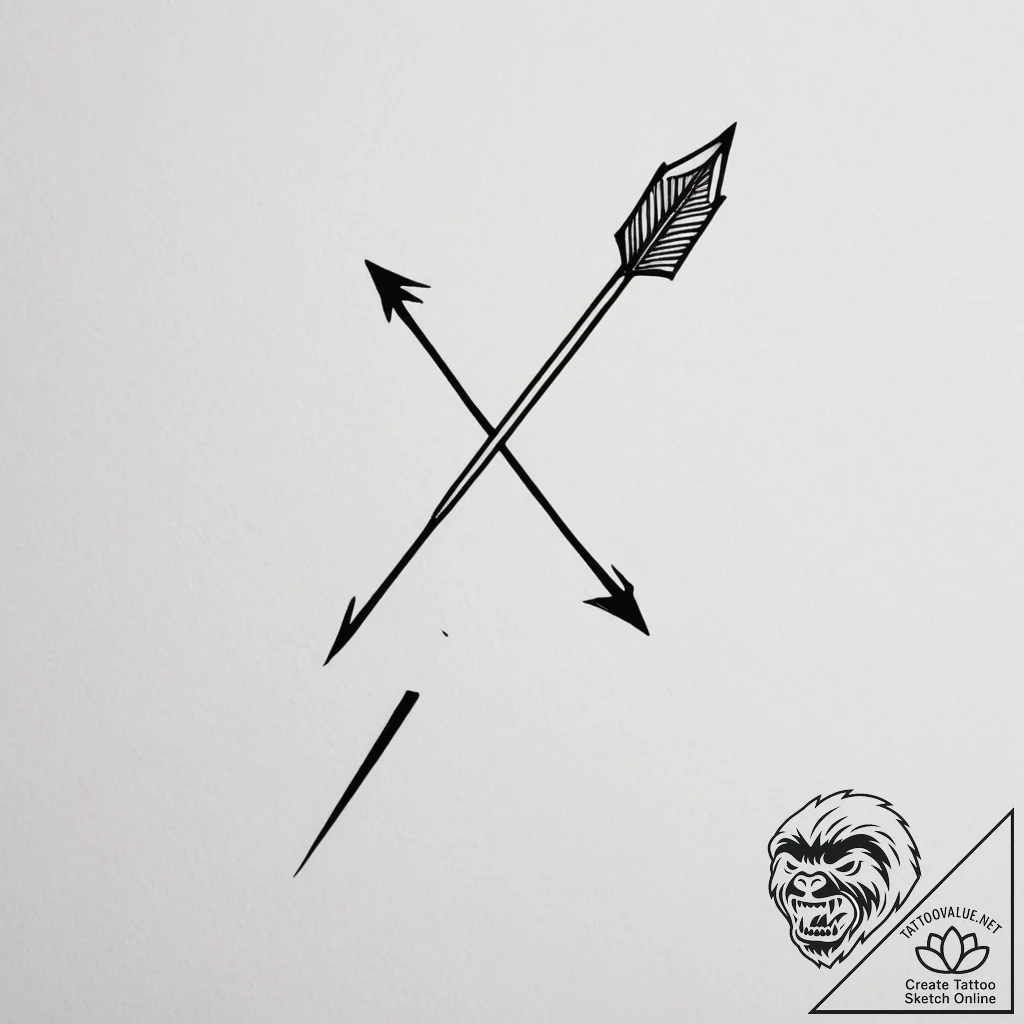 Arrow - tattoo sketch (№1754969418_0, 12.08.2025 03:30) — tattoovalue.net