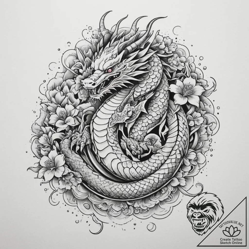 Aztec, concept art for tattoo, on a clean whi... - tattoo sketch (№1754970021_0, 12.08.2025 03:40) — tattoovalue.net