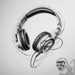 Tattoo design a gaming headset with wires sub… – tattoo sketch (№1754970419_0, 12.08.2025 03:46) — tattoovalue.net