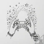 Tattoo sketch a person’s hands holding a cons… – tattoo sketch (№1754971626_0, 12.08.2025 04:07) — tattoovalue.net