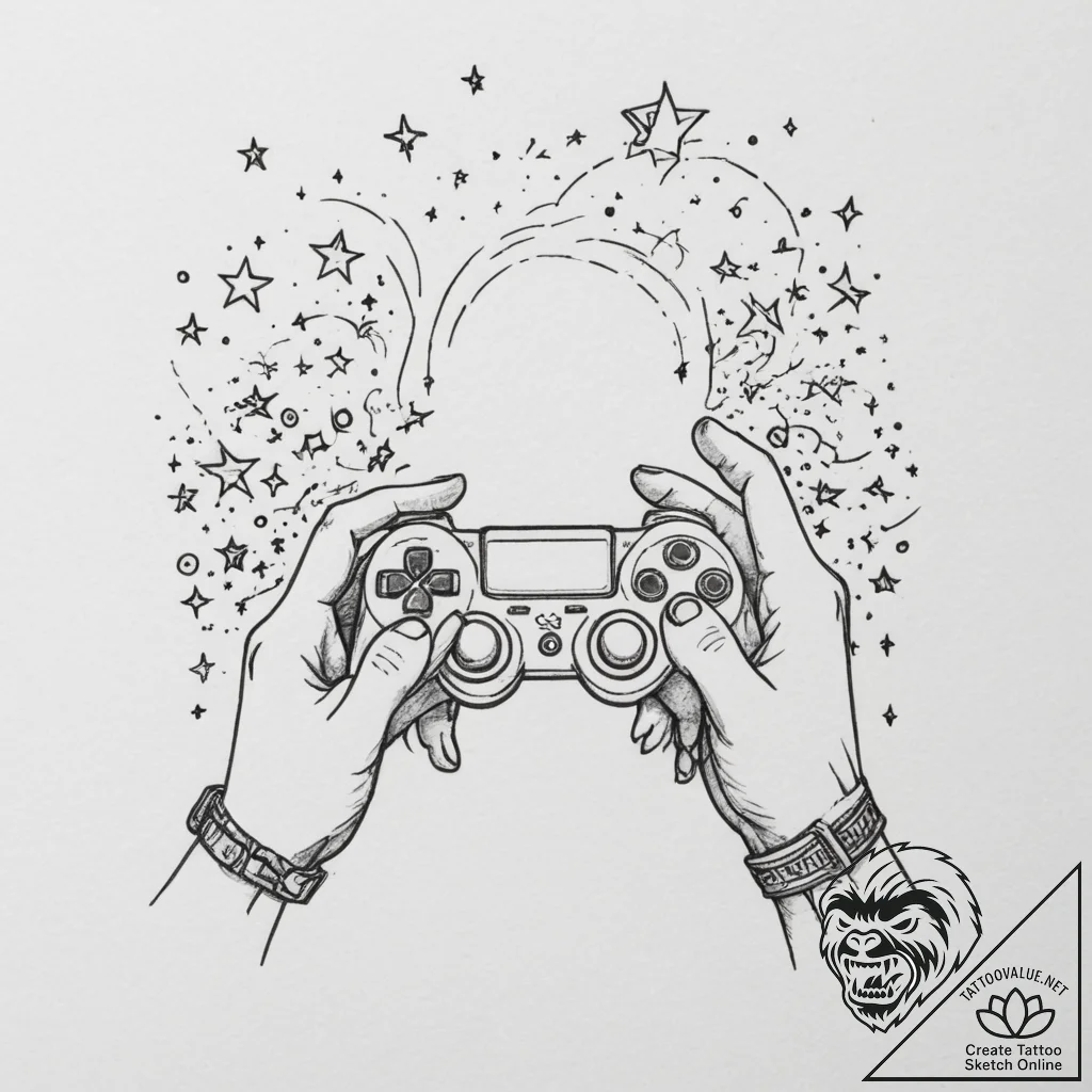 Tattoo sketch a person's hands holding a cons... - tattoo sketch (№1754971626_0, 12.08.2025 04:07) — tattoovalue.net