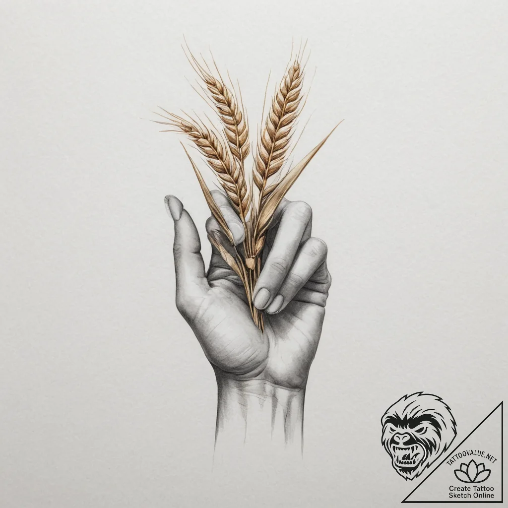 Tattoo sketch: a close-up of a hand holding a... - tattoo sketch (№1754972222_0, 12.08.2025 04:17) — tattoovalue.net