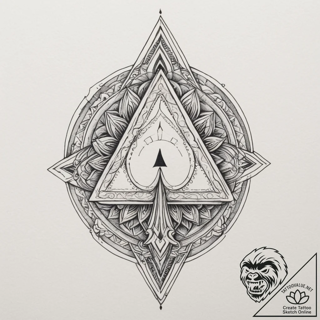 Queen of spades, tattoo drawing outline, vibr... - tattoo sketch (№1754973215_0, 12.08.2025 04:33) — tattoovalue.net