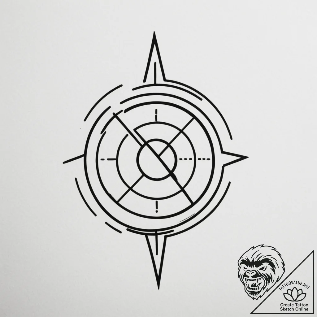 Tattoo design a minimalist symbol of a reload... - tattoo sketch (№1754973827_0, 12.08.2025 04:43) — tattoovalue.net