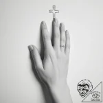 Cross on finger – tattoo sketch (№1754975019_0, 12.08.2025 05:03) — tattoovalue.net