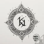 132. tattoo design: a “klad” rune with intric… – tattoo sketch (№1754976822_0, 12.08.2025 05:33) — tattoovalue.net