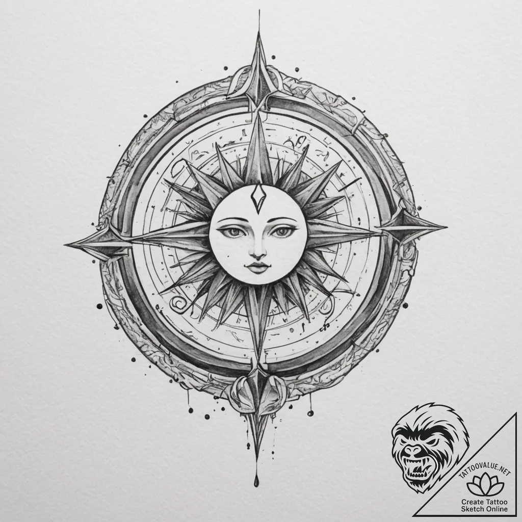 Tattoo design a watercolor splash forming the... - tattoo sketch (№1754978635_0, 12.08.2025 06:03) — tattoovalue.net