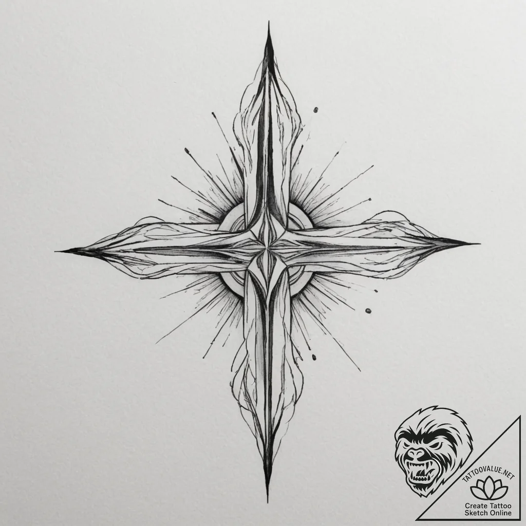 Tattoo design an abstract representation of c... - tattoo sketch (№1754980231_0, 12.08.2025 06:30) — tattoovalue.net