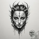 Tattoo sketch: a dark, smoky depiction of the… – tattoo sketch (№1754980436_0, 12.08.2025 06:33) — tattoovalue.net