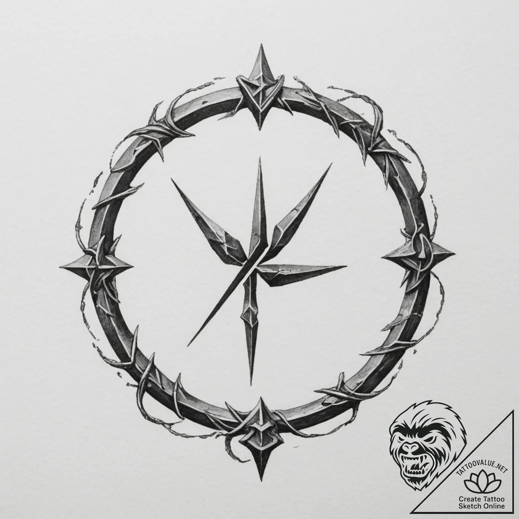 The great rune from elden ring - tattoo sketch (№1754980635_0, 12.08.2025 06:37) — tattoovalue.net