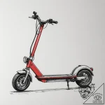 A modern, electric scooter parked on a city s… – tattoo sketch (№1754981624_0, 12.08.2025 06:53) — tattoovalue.net