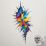 Lightning, concept art for tattoo, watercolor… – tattoo sketch (№1754981822_0, 12.08.2025 06:57) — tattoovalue.net