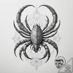 Tattoo design a scorpio scorpion composed of… – tattoo sketch (№1754983004_0, 12.08.2025 07:16) — tattoovalue.net