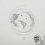 Tattoo sketch a subtle outline of the earth a… – tattoo sketch (№1754983399_0, 12.08.2025 07:23) — tattoovalue.net