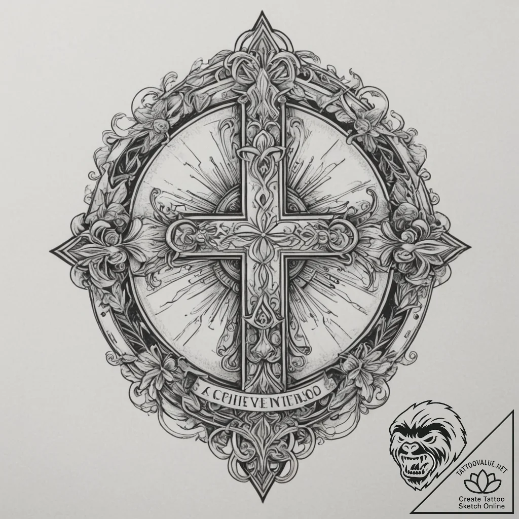 Tattoo sketch a glowing "achievement unlocked... - tattoo sketch (№1754984189_0, 12.08.2025 07:36) — tattoovalue.net