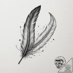 Feather, tattoo flash sheet design, bold outl… – tattoo sketch (№1754984387_0, 12.08.2025 07:39) — tattoovalue.net