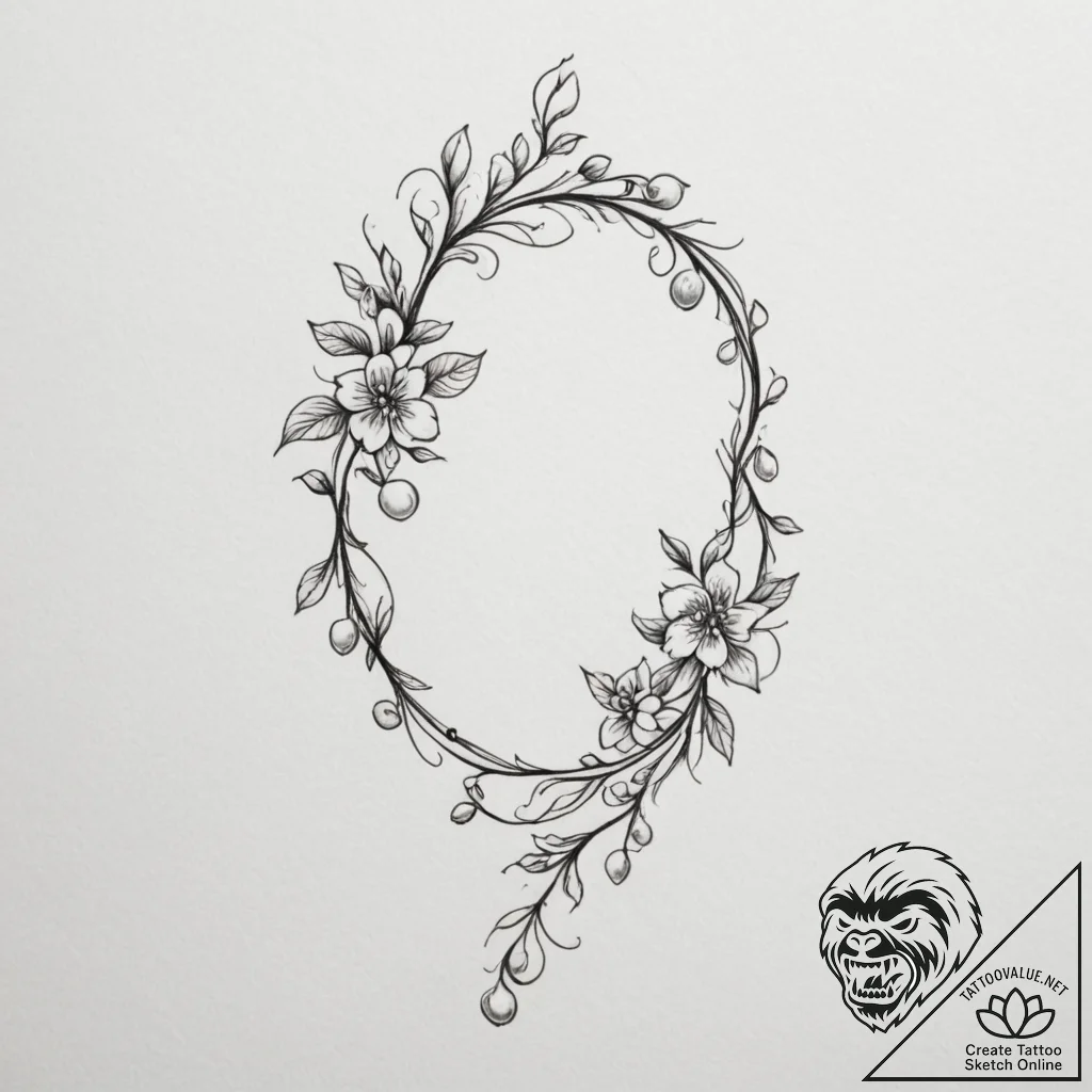 Tattoo design a delicate string of pearls int... - tattoo sketch (№1754985375_0, 12.08.2025 07:56) — tattoovalue.net