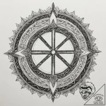 A protective tattoo design featuring a circle… – tattoo sketch (№1754985573_0, 12.08.2025 07:59) — tattoovalue.net