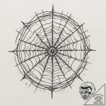 Tattoo sketch: a spiderweb motif, representin… – tattoo sketch (№1754985965_0, 12.08.2025 08:06) — tattoovalue.net