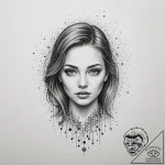 Binary code pattern, concept art for tattoo,… – tattoo sketch (№1754986758_0, 12.08.2025 08:19) — tattoovalue.net