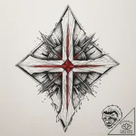 Rhombus, tattoo flash sheet design, trash pol… – tattoo sketch (№1754987154_0, 12.08.2025 08:25) — tattoovalue.net