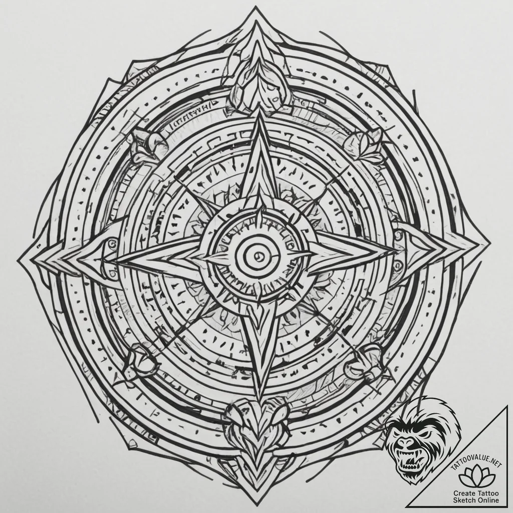 Tattoo design an abstract pattern of overlapp... - tattoo sketch (№1754987552_0, 12.08.2025 08:32) — tattoovalue.net