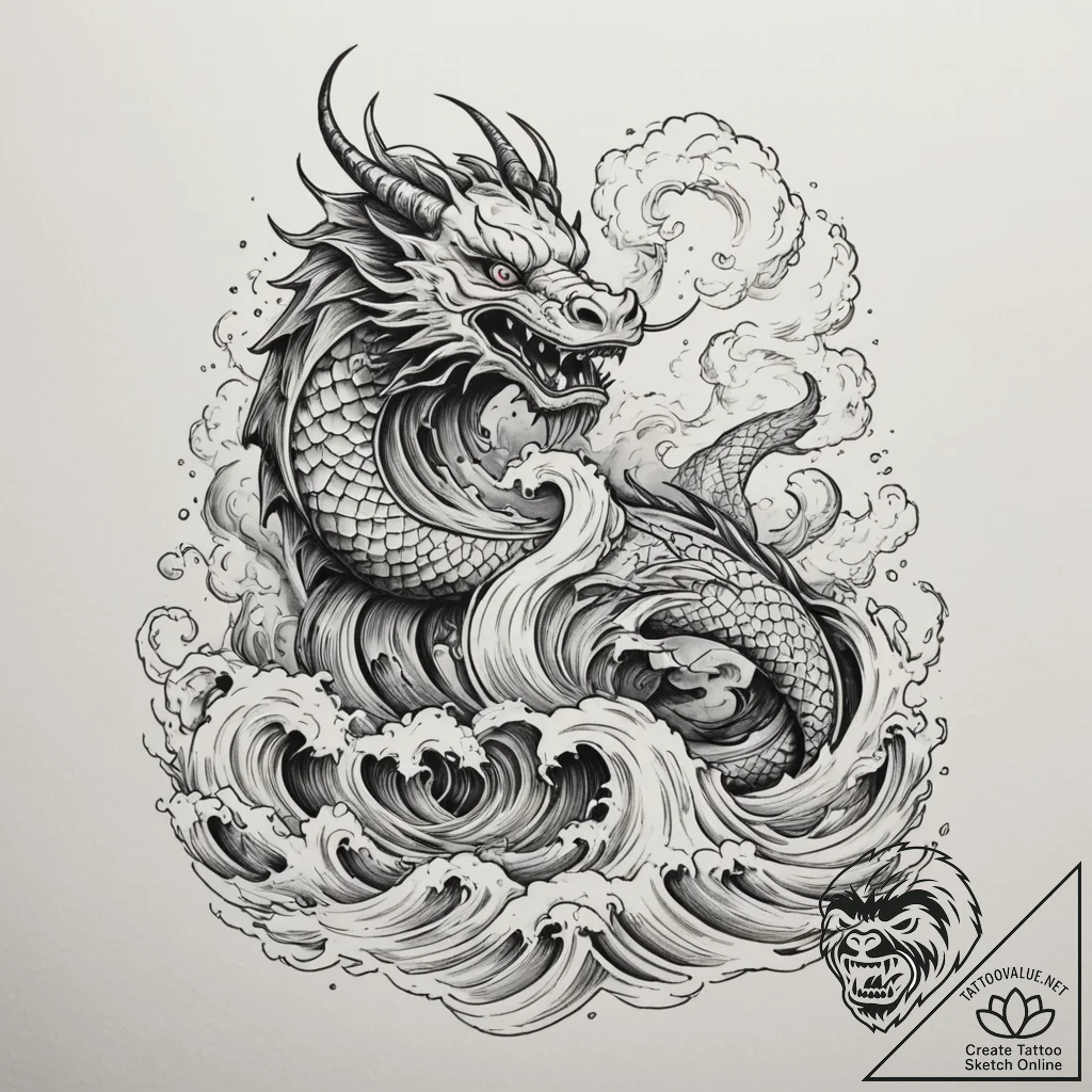 The geysers of yellowstone national park erup... - tattoo sketch (№1754987948_0, 12.08.2025 08:39) — tattoovalue.net