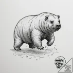Tardigrade (water bear) – tattoo sketch (№1754989141_0, 12.08.2025 08:59) — tattoovalue.net