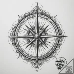 53. tattoo design: a runic compass or a direc… – tattoo sketch (№1754989735_0, 12.08.2025 09:08) — tattoovalue.net