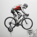 Tattoo design a cyclist’s leg muscles in moti… – tattoo sketch (№1754990131_0, 12.08.2025 09:15) — tattoovalue.net