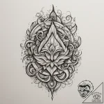р сѓрѕр° р’рµрґр° (veda, knowledge, wisdom, p… – tattoo sketch (№1754990526_0, 12.08.2025 09:22) — tattoovalue.net