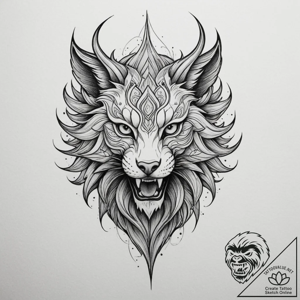 Tattoo design a small, clean linework of a sp... - tattoo sketch (№1754991320_0, 12.08.2025 09:35) — tattoovalue.net