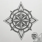 Tattoo design a minimalist cross or star of l… – tattoo sketch (№1754992307_0, 12.08.2025 09:51) — tattoovalue.net
